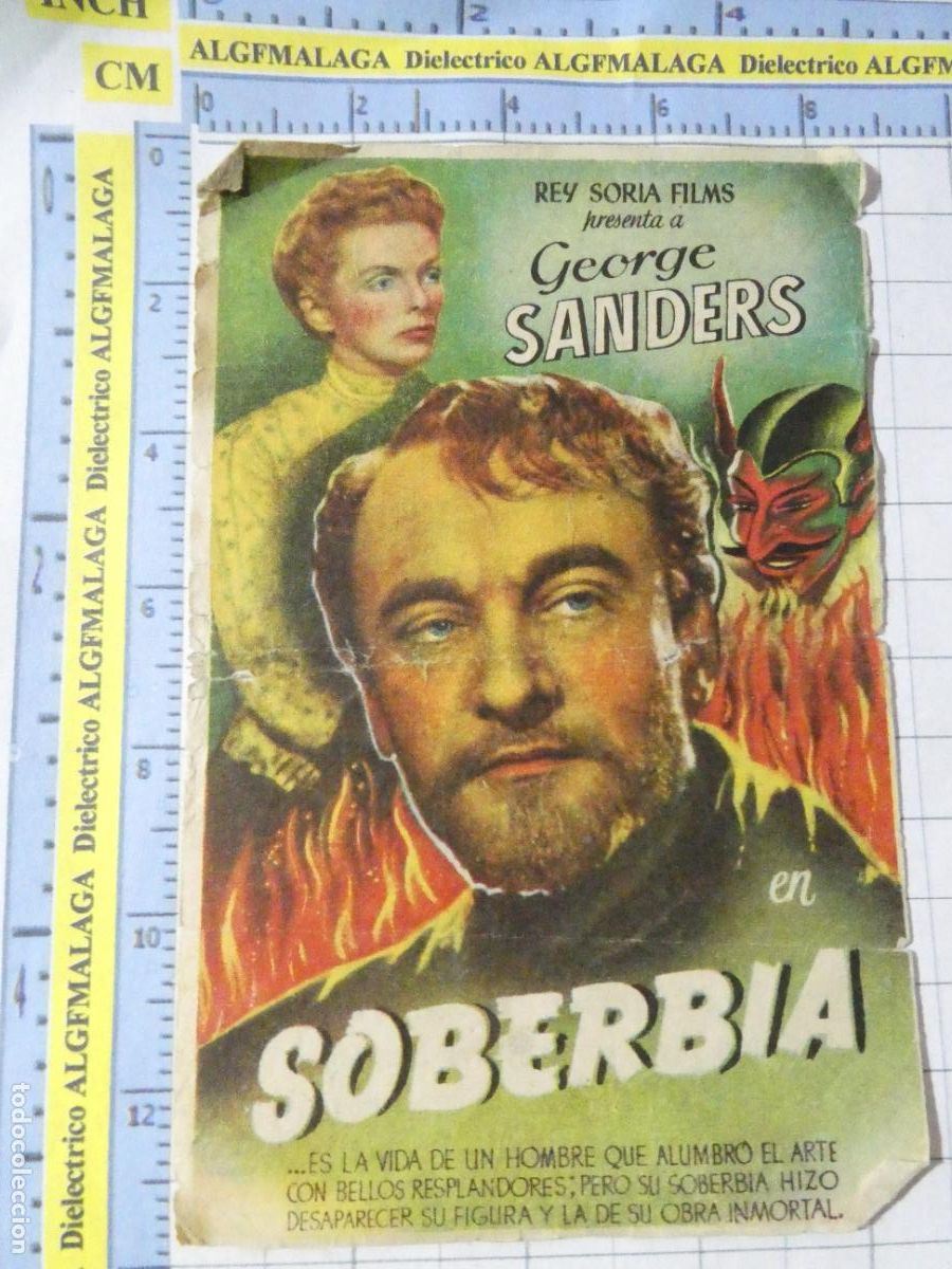 Cine: PROGRAMA MANO PELICULA SOBERBIA PUBLICIDAD CINE GOYA M&Aacute;LAGA. 380