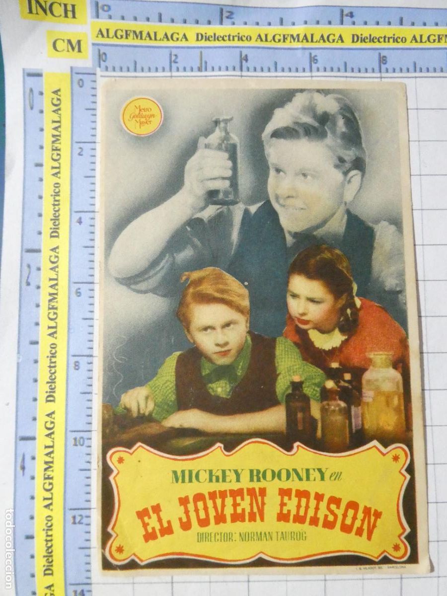 Cine: PROGRAMA MANO PELICULA EL JOVEN EDISON. 381 - Foto 1