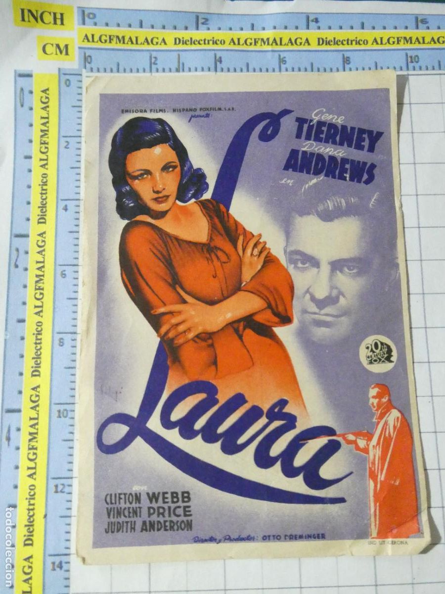 Cine: PROGRAMA MANO PELICULA LAURA PUBLICIDAD CINE ECHEGARAY M&Aacute;LAGA. 389