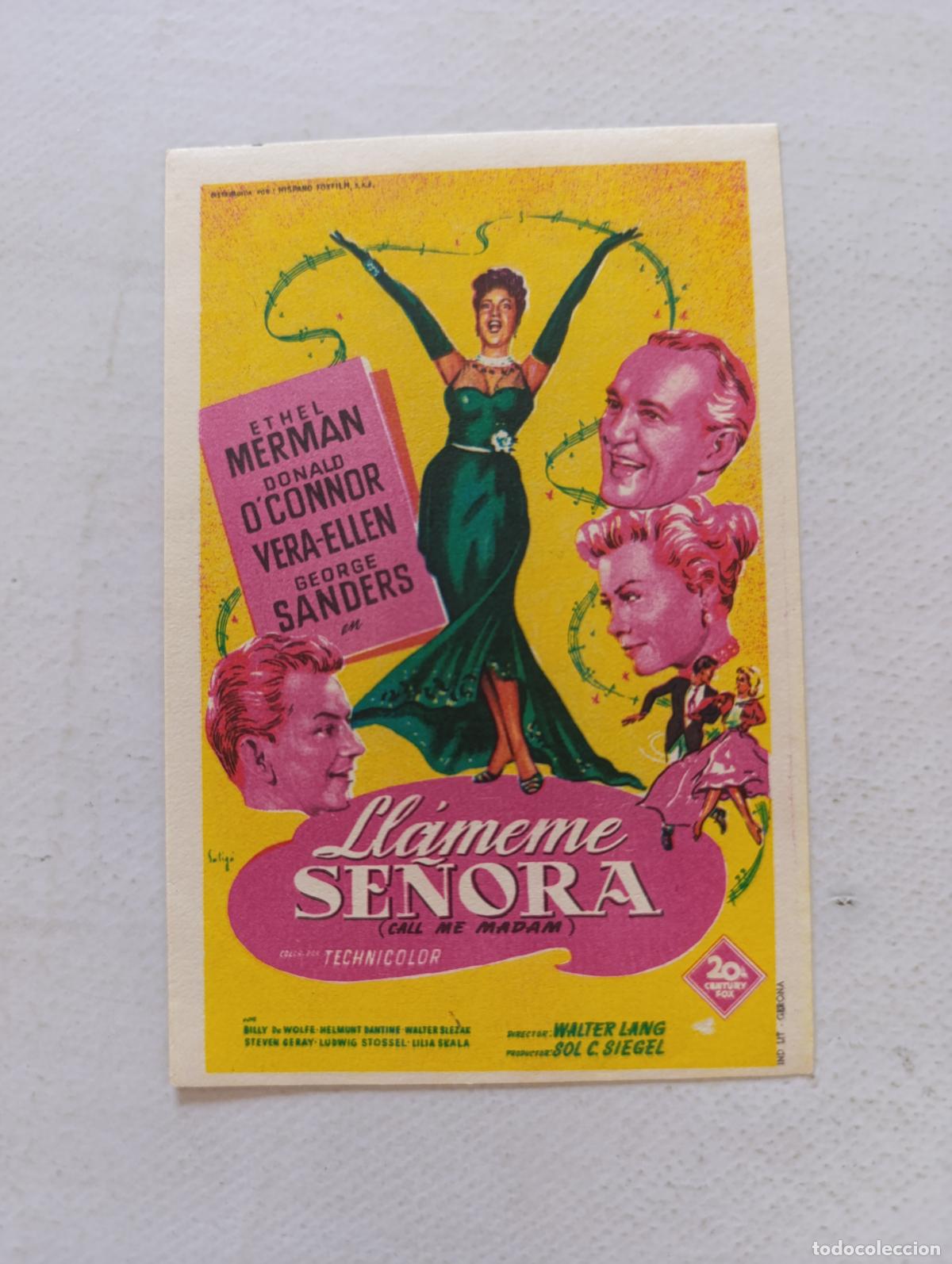 Cine: FOLLETO DE MANO - LLAMAME SE&Ntilde;ORA - ETHEL MERMAN - SIN PUBLICIDAD (150G)