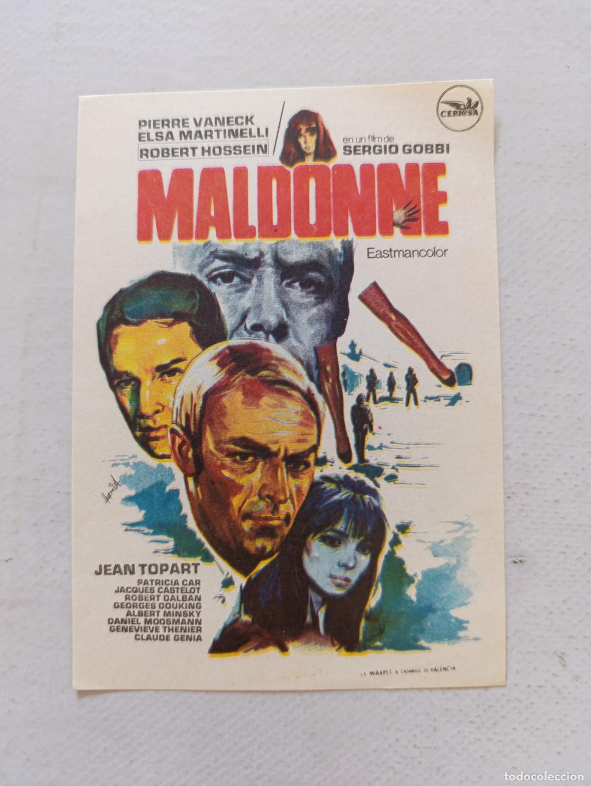 Cine: FOLLETO DE MANO - MALDONNE - SERGIO GOBBI - SIN PUBLICIDAD (150G)