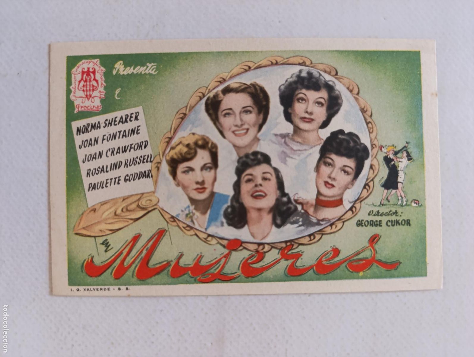 Cine: FOLLETO DE MANO - MUJERES - NORMA SHEARER, JOAN FONTAINE (150H)