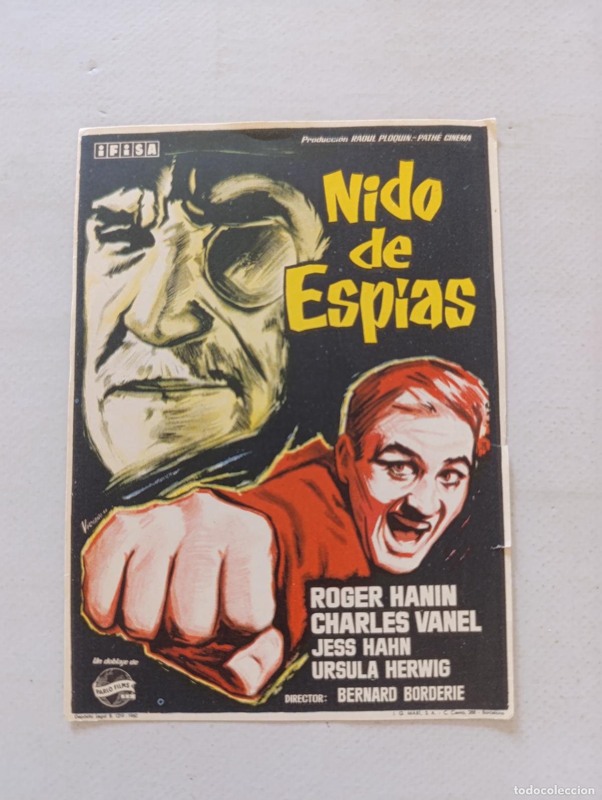 Cine: FOLLETO DE MANO - NIDO DE ESPIAS - ROGER HANN - SIN PUBLICIDAD (150H)