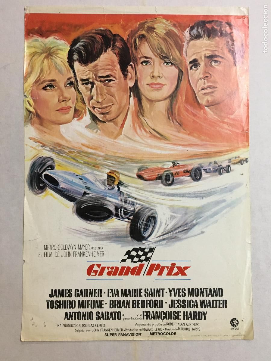 Cine: PTEB 109 GRAND PRIX PROGRAMA PASQUIN MGM JAMES GARNER FRAN&Ccedil;OISE HARDY AUTOMOVILISMO CARRERAS