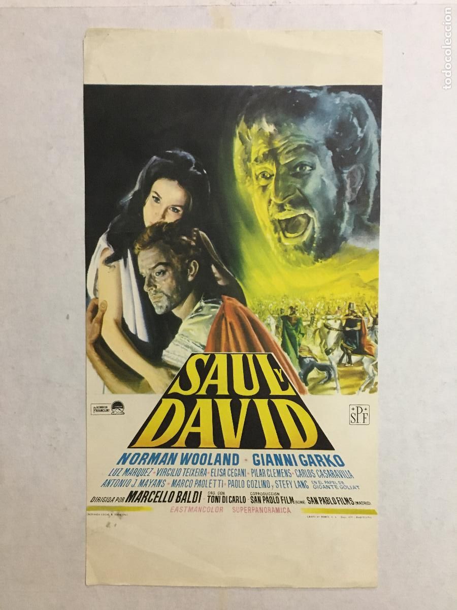 Cine: PTEB 109 SAUL Y DAVID PROGRAMA PASQUIN GIANNI GARKO PEPLUM