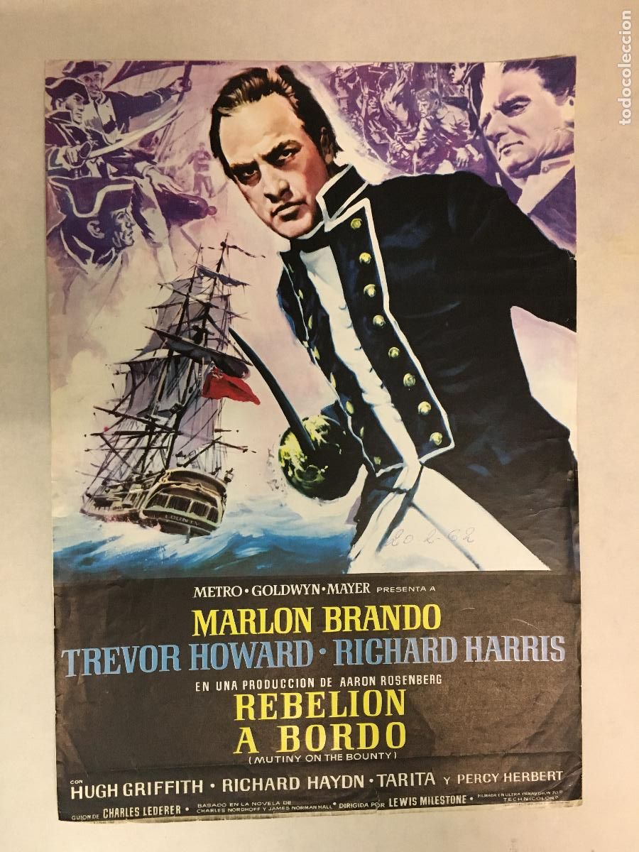 Cine: PTEB 109 REBELION A BORDO PROGRAMA PASQUIN MGM MARLON BRANDO