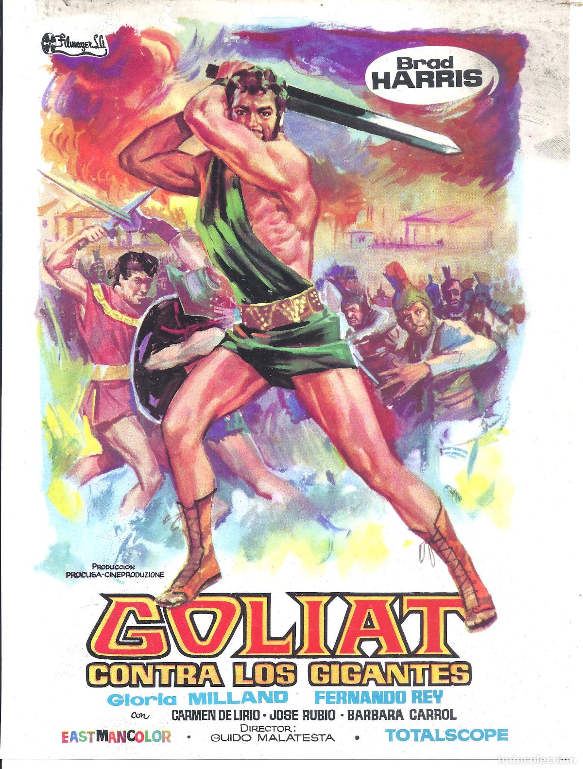 Cine: PTEB 109 GOLIAT CONTRA LOS GIGANTES PROGRAMA PASQUIN FILMAYER BRAD HARRIS PEPLUM