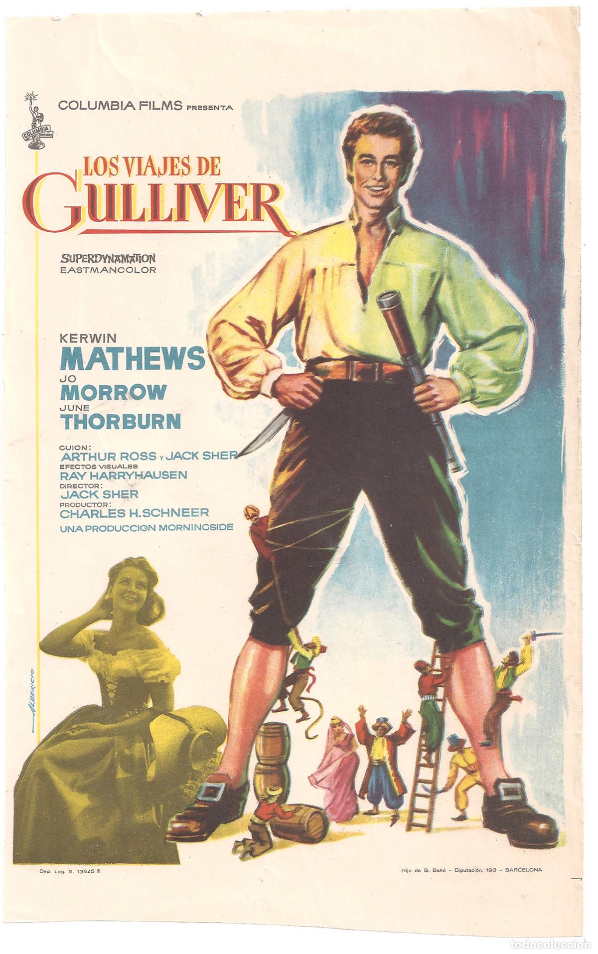 Cine: PTEB 109 LOS VIAJES DE GULLIVER PROGRAMA PASQUIN COLUMBIA RAY HARRYHAUSEN KERWIN MATHEWS