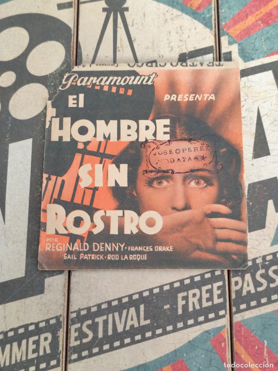 Cine: El hombre sin rostro doble con publicidad Teatro Circo Puente Genil