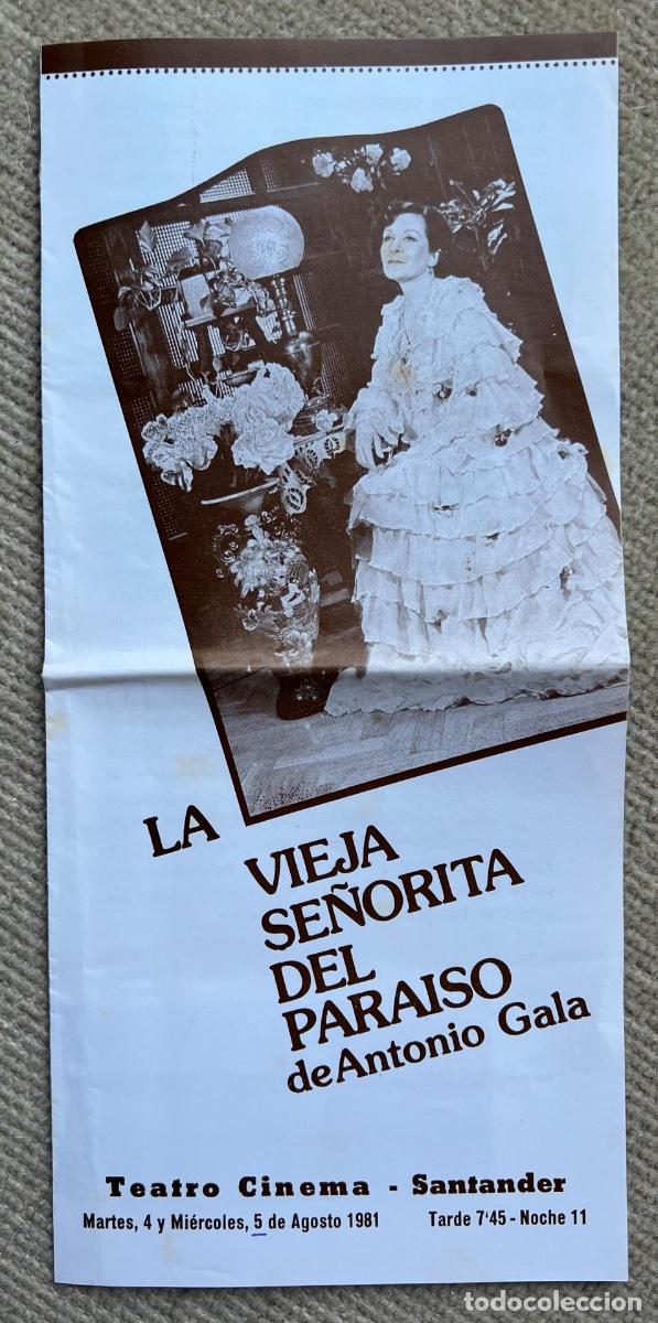 Cine: Programa teatro Cinema (Santander, 1981) - La Vieja Se&ntilde;orita del Para&iacute;so - Antonio Gala