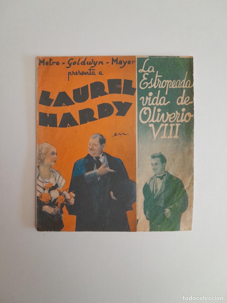 Cine: PUBLICIDAD 'LA ESTROPEADA VIDA DE OLIVERIO VIII' DE LAUREL Y HARDY EN EL CINEMA AMISTAT OBRERA (1935