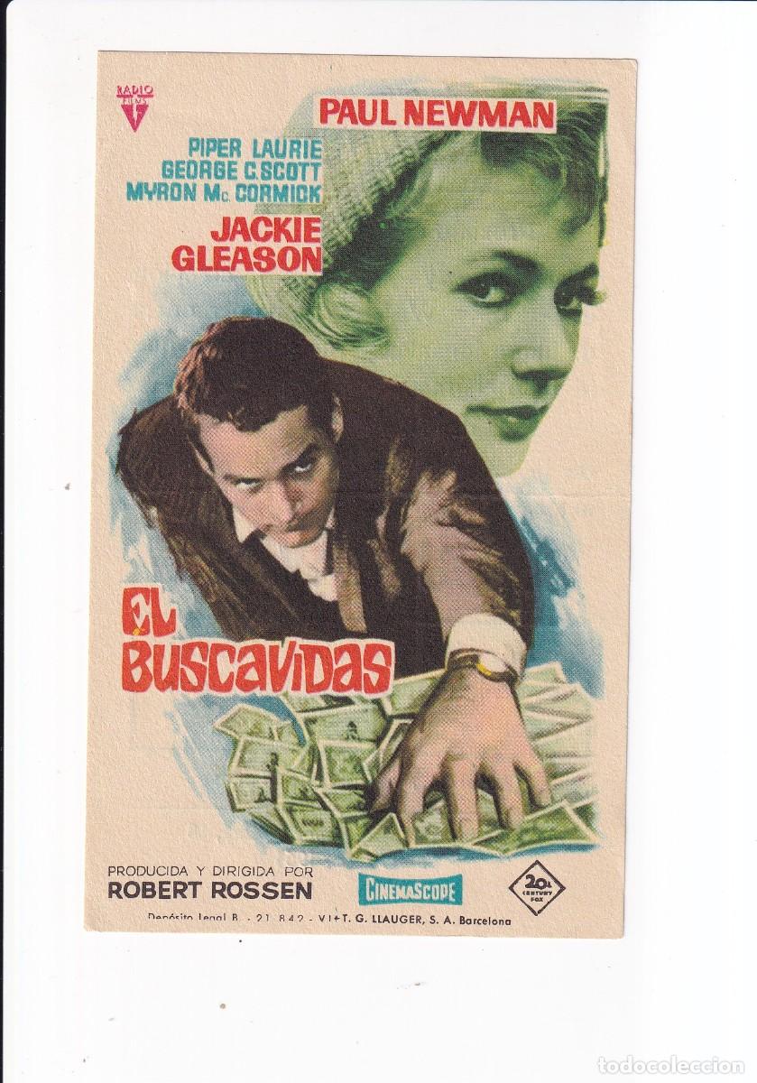 Folhetos de m&atilde;o de filmes antigos de cinema: EL BUSCAVIDAS : PAUL NEWMAN