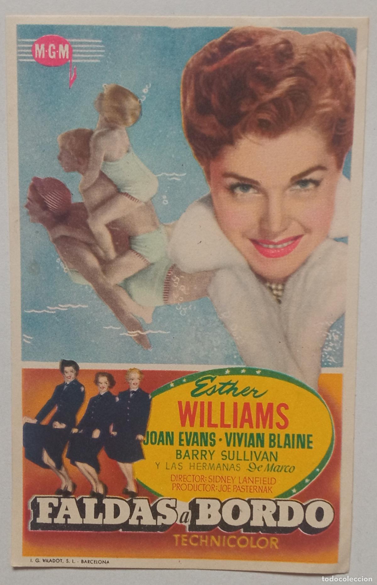 Cine: PROGRAMA DE CINE. ESTHER WILLIAMS. FALDAS A BORDO. TEATRO LEAL.TENERIFE