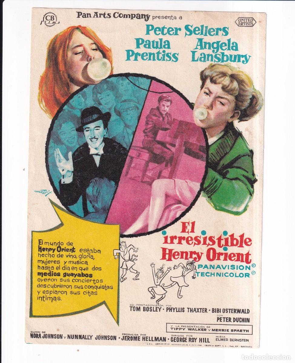 Cine: EL IRRESISTIBLE HENRY ORIENT : PETER SELLERS