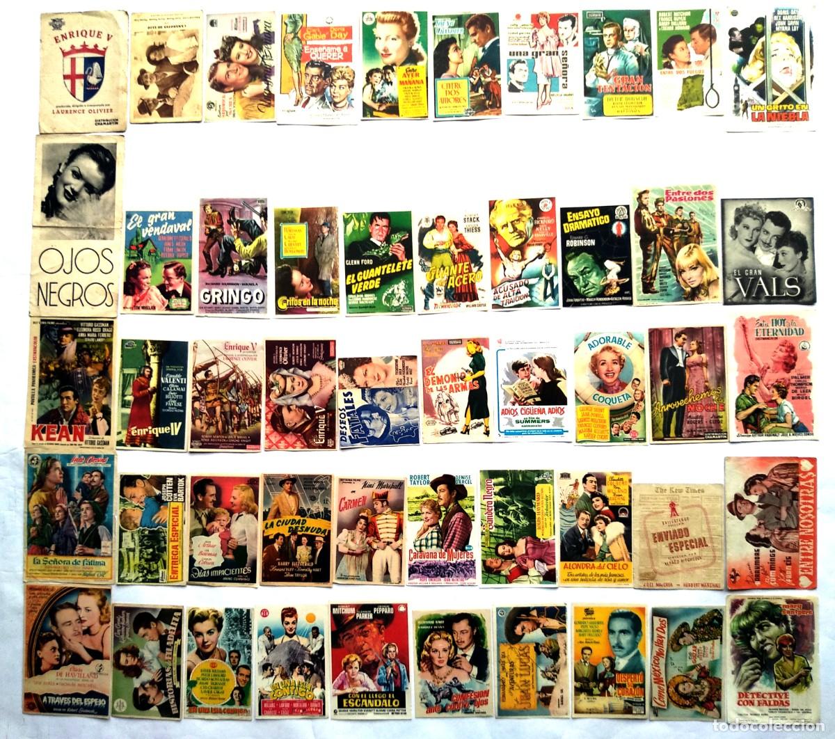 Cine: 50 PROGRAMAS VARIADOS, LOTE N&ordm; 260 ( 27 CON EL DORSO IMPRESO).