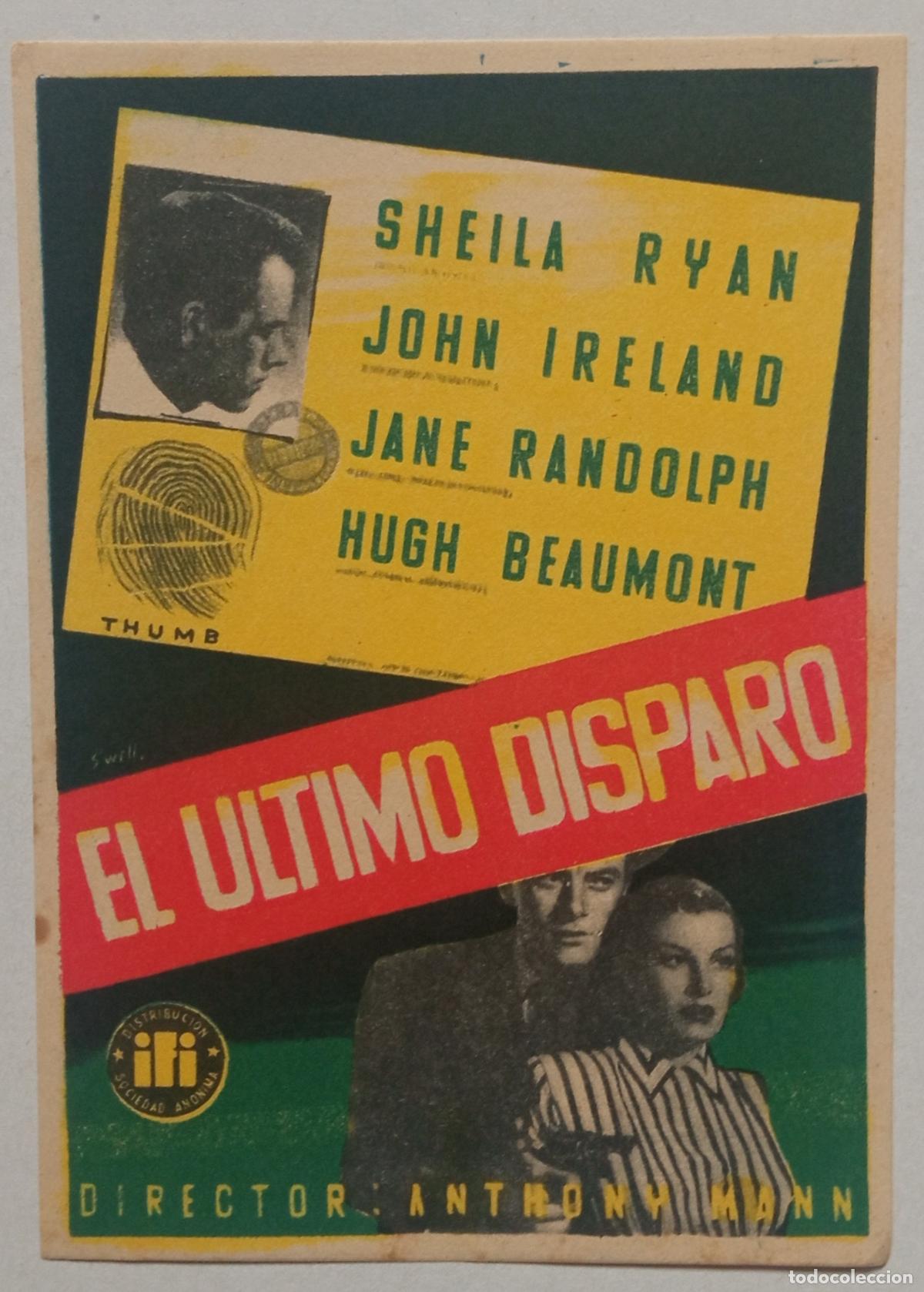 Cine: PROGRAMA DE CINE. SHEILA RYAN. JOHN IRELAND. EL &Uacute;LTIMO DISPARO