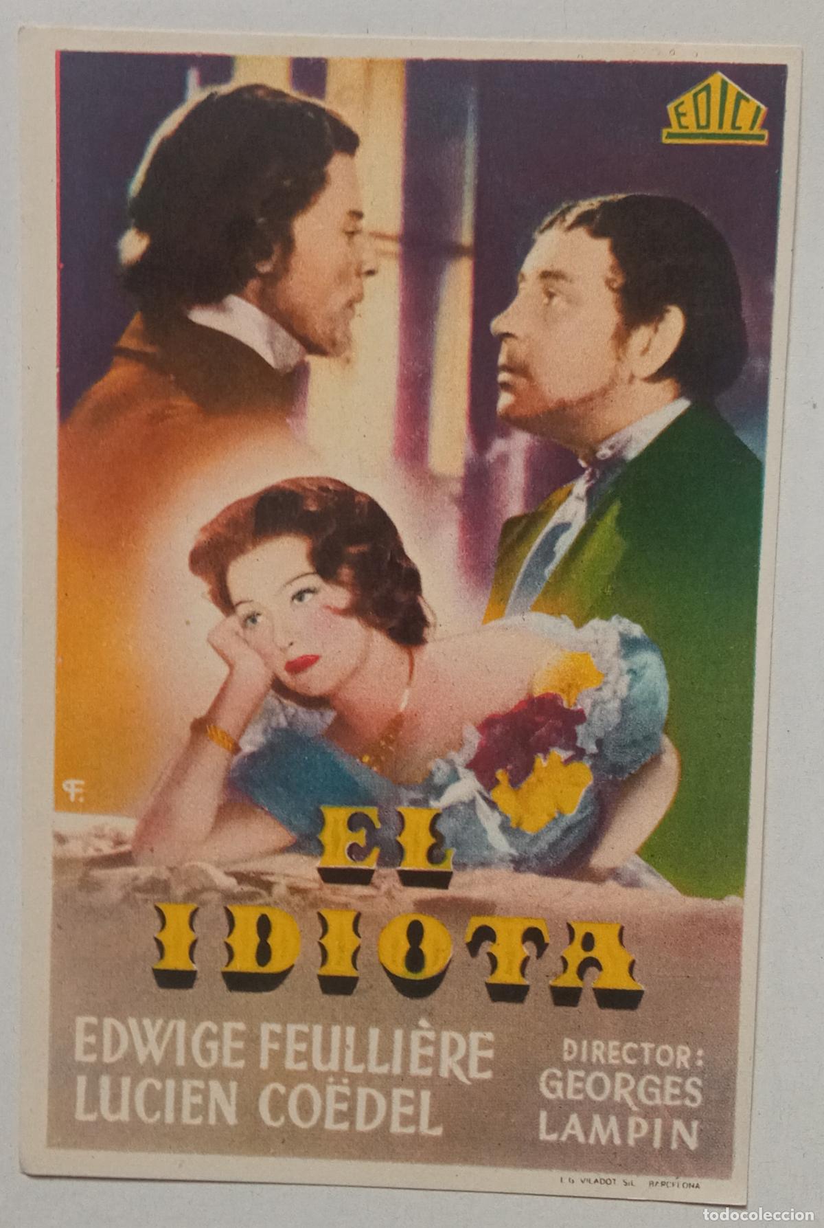 Cine: PROGRAMA DE CINE. EDWIGE FEULLI&Eacute;RE. EL IDIOTA.