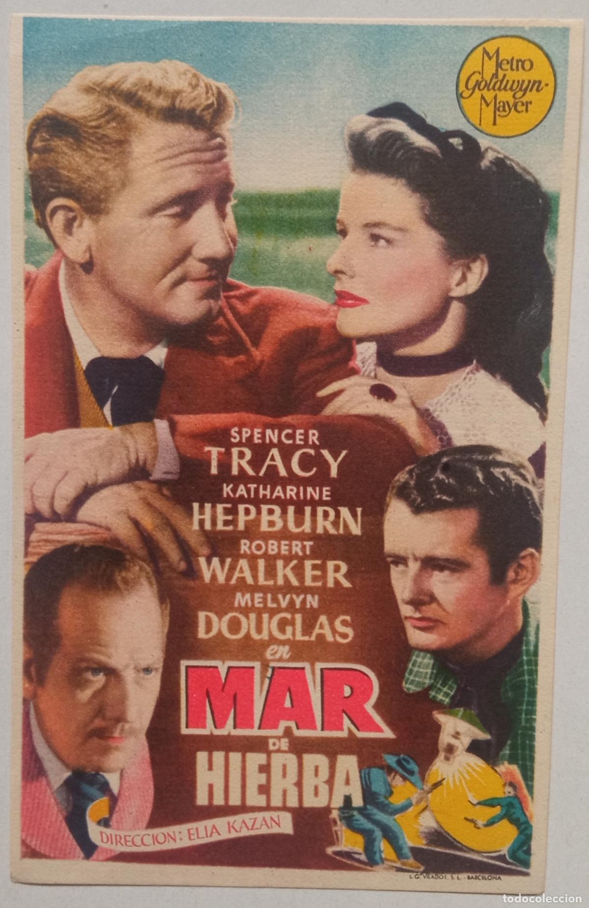 Cine: PROGRAMA DE CINE. SPENCER TRACY. KATHARINE HEPBURN. MAR DE HIERBA. SELLO CINE AVELLANEDA. LAS PALMAS