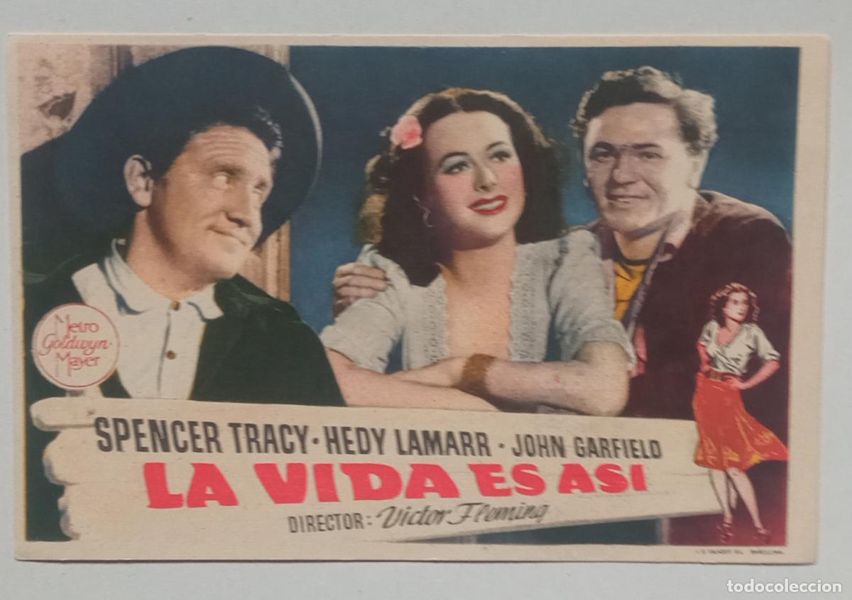Cine: PROGRAMA DE CINE. SPENCER TRACY. HEDY LAMARR. LA VIDA ES AS&Iacute;