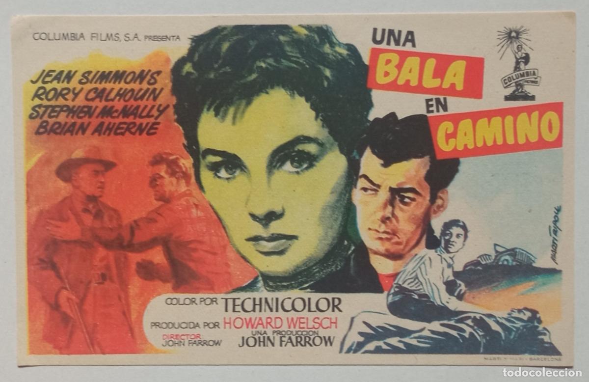 Cine: PROGRAMA DE CINE. JEAN SIMMONS. UNA BALA EN CAMINO. CARTEL DE JOSEP MART&Iacute; RIPOLL