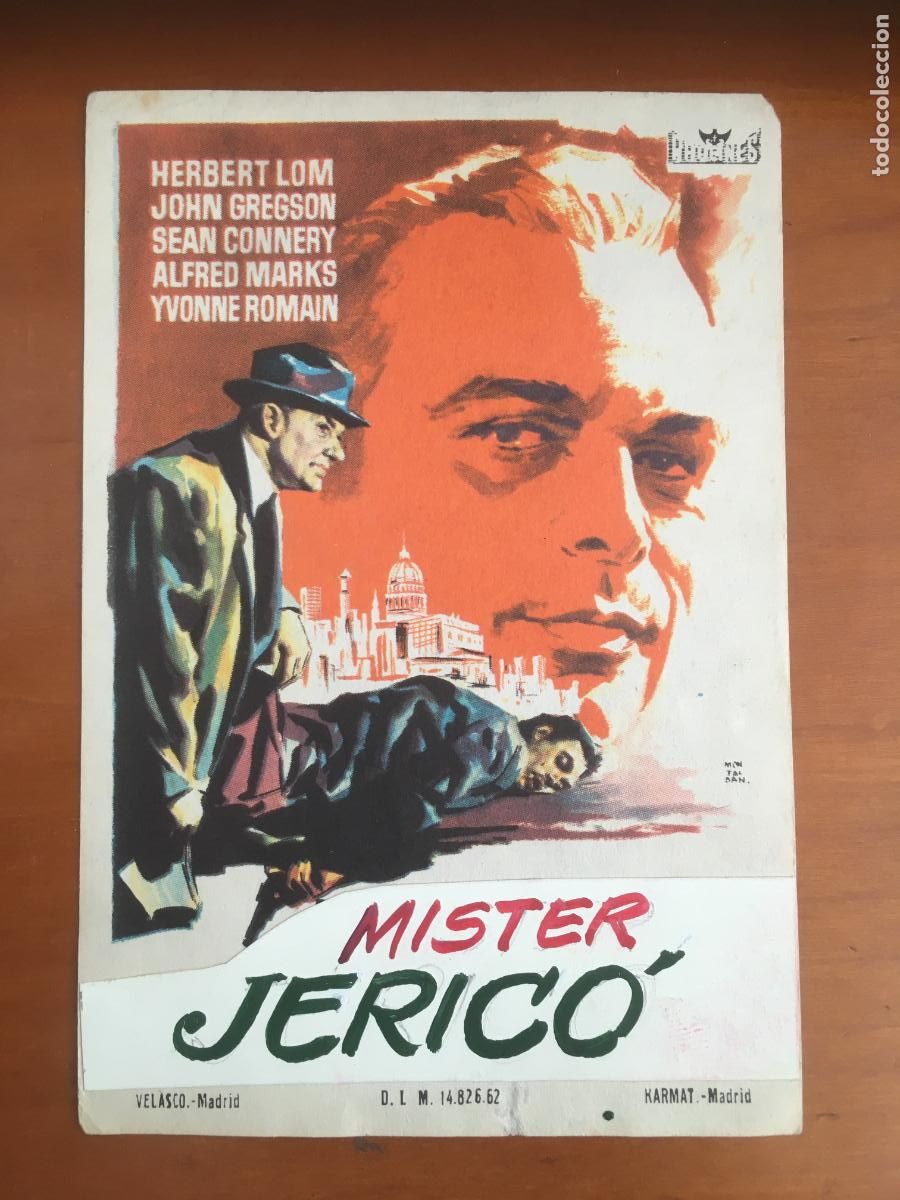 Cine: mister jerico estrenada como la ciudad bajo el terror folleto de mano original estreno