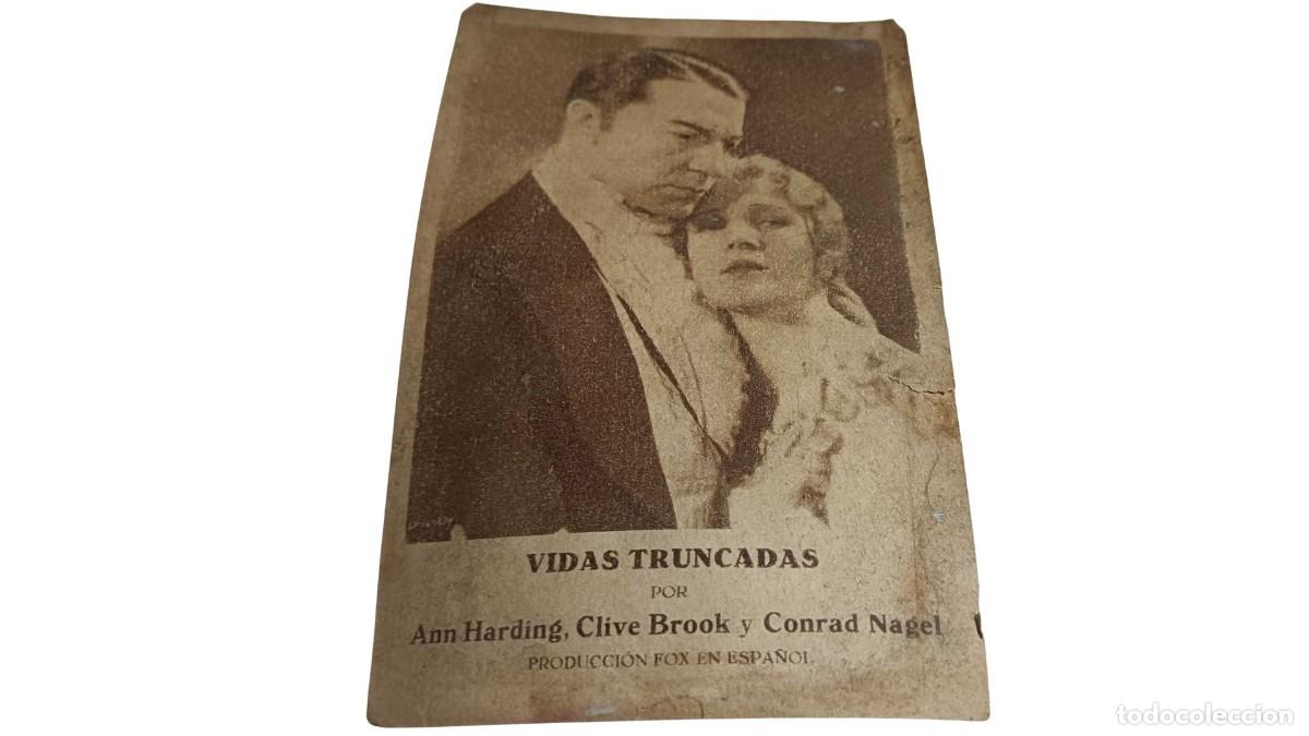 Cine: PROGRAMA DE CINE ANTIGUO &rdquo;VIDAS TRUNCADAS&rdquo; - ATENEU CATALANISTA REPUBLIC&Agrave; - PRODUCCI&Oacute;N FOX - 1931