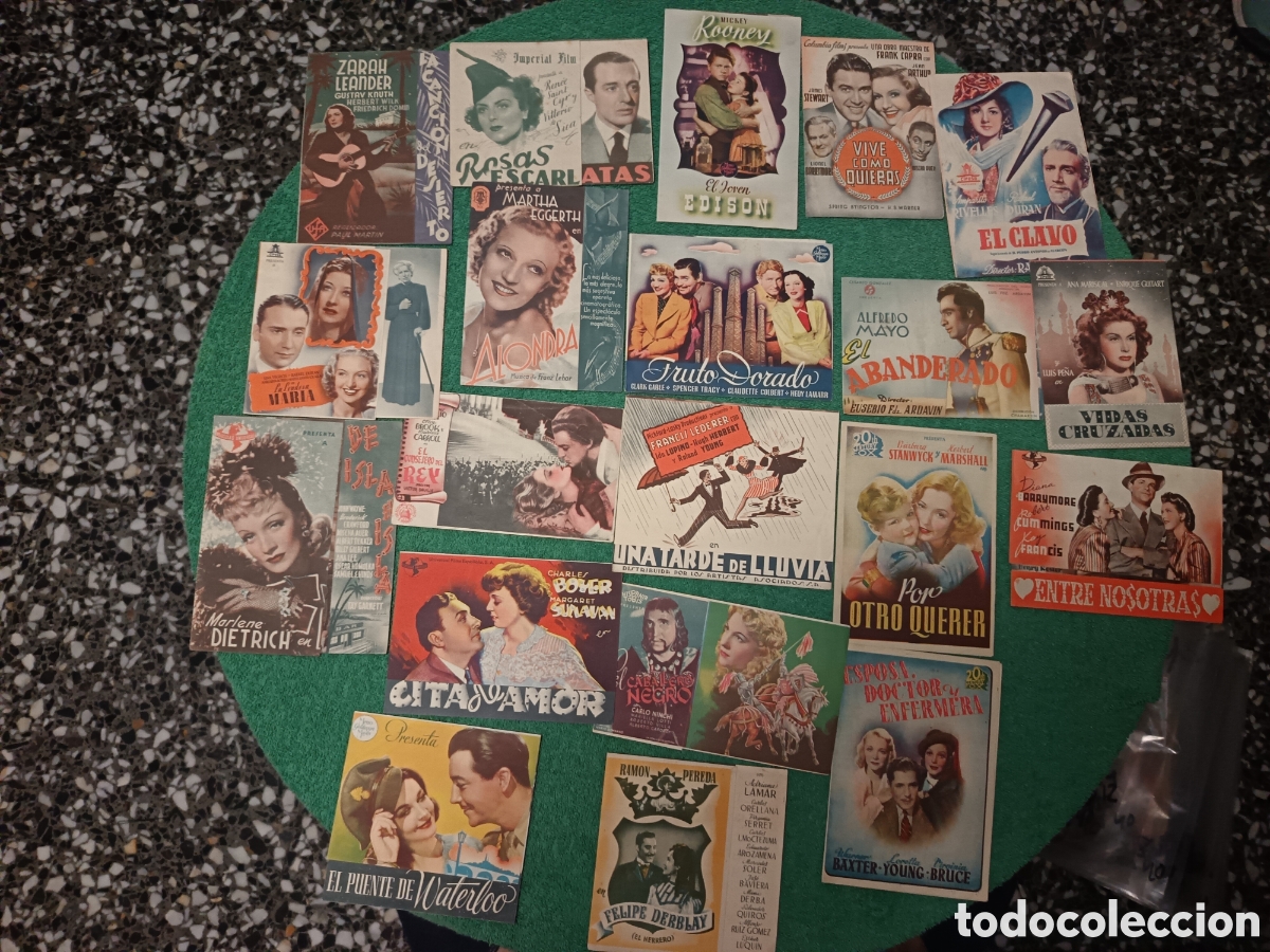 Cine: 1/ LOTE X 20 PROSPECTOS DE CINE, A&Ntilde;OS 40. DOBLES