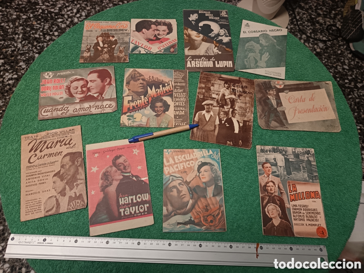 Cine: 2/ LOTE X 12 PROGRAMAS DE CINE DOBLES , 1940