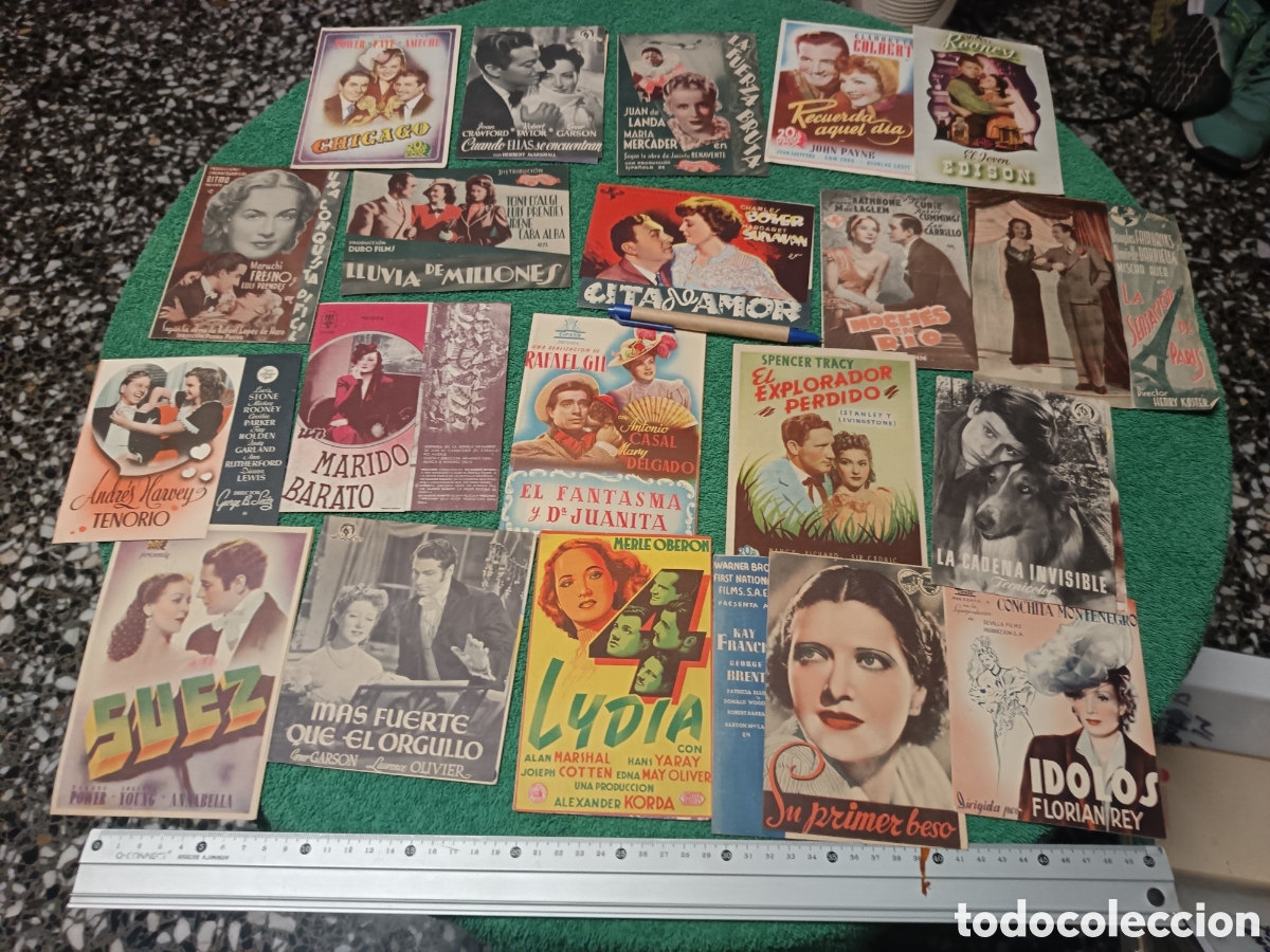 Cine: 4/ LOTE DE 20 PROGRAMAS DE CINE DOBLES ,A&Ntilde;OS 40