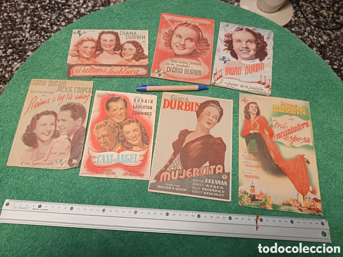 Cine: 7/ LOTE X 7 PROGRAMAS DE CINE , A&Ntilde;OS 40 ,DIANA DURBIN