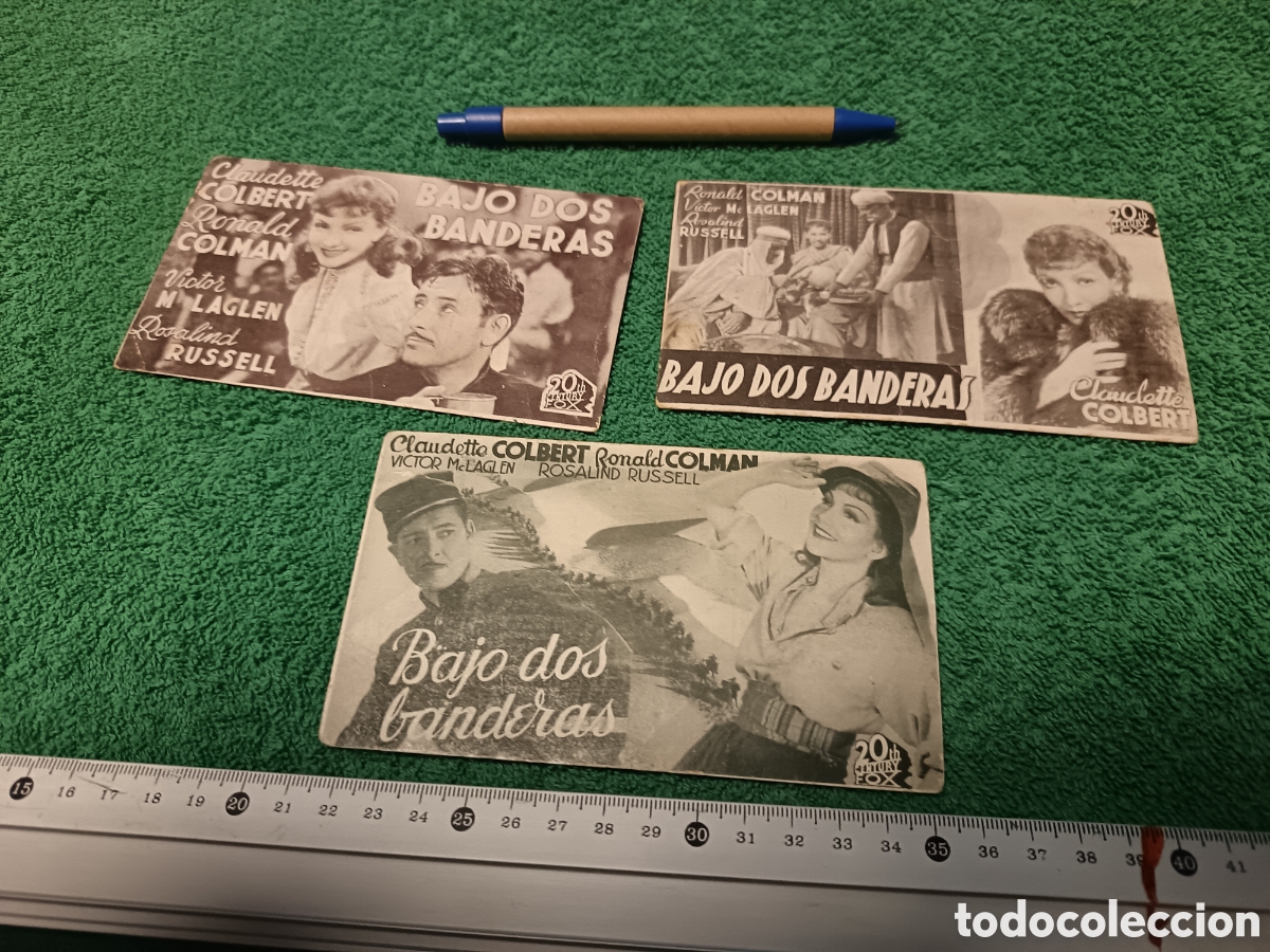 Cine: 8/ X3 PROGRAMAS DE CINE , 1940, CARTON