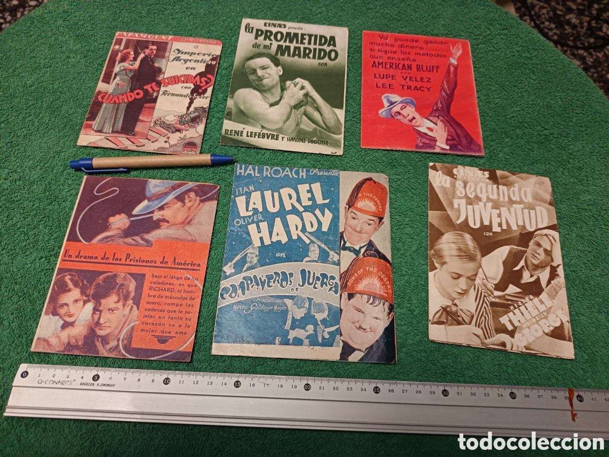 Cine: 11/ X 6 PROGRAMAS DE CINE DOBLES , 1934