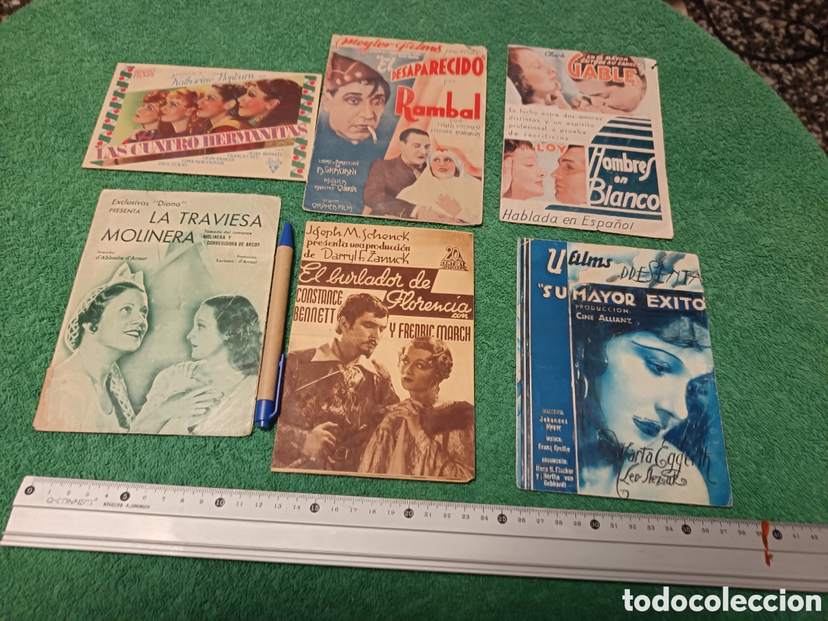 Cine: 12/ X 6 PROGRAMAS DE CINE DOBLES , A&Ntilde;O 1935