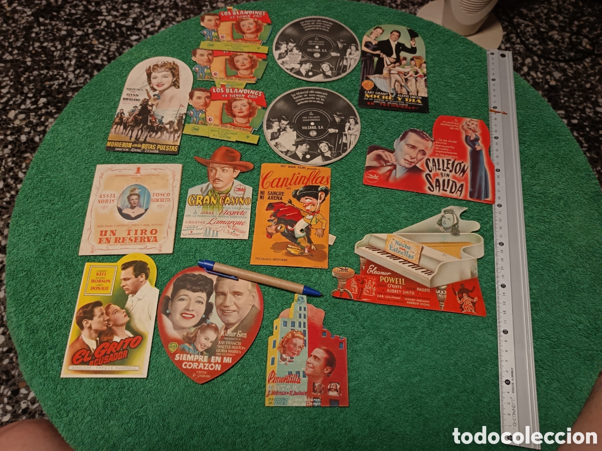 Cine: 14/ X 15 PROGRAMAS DE CINE TROQUELADOS , A&Ntilde;OS 40