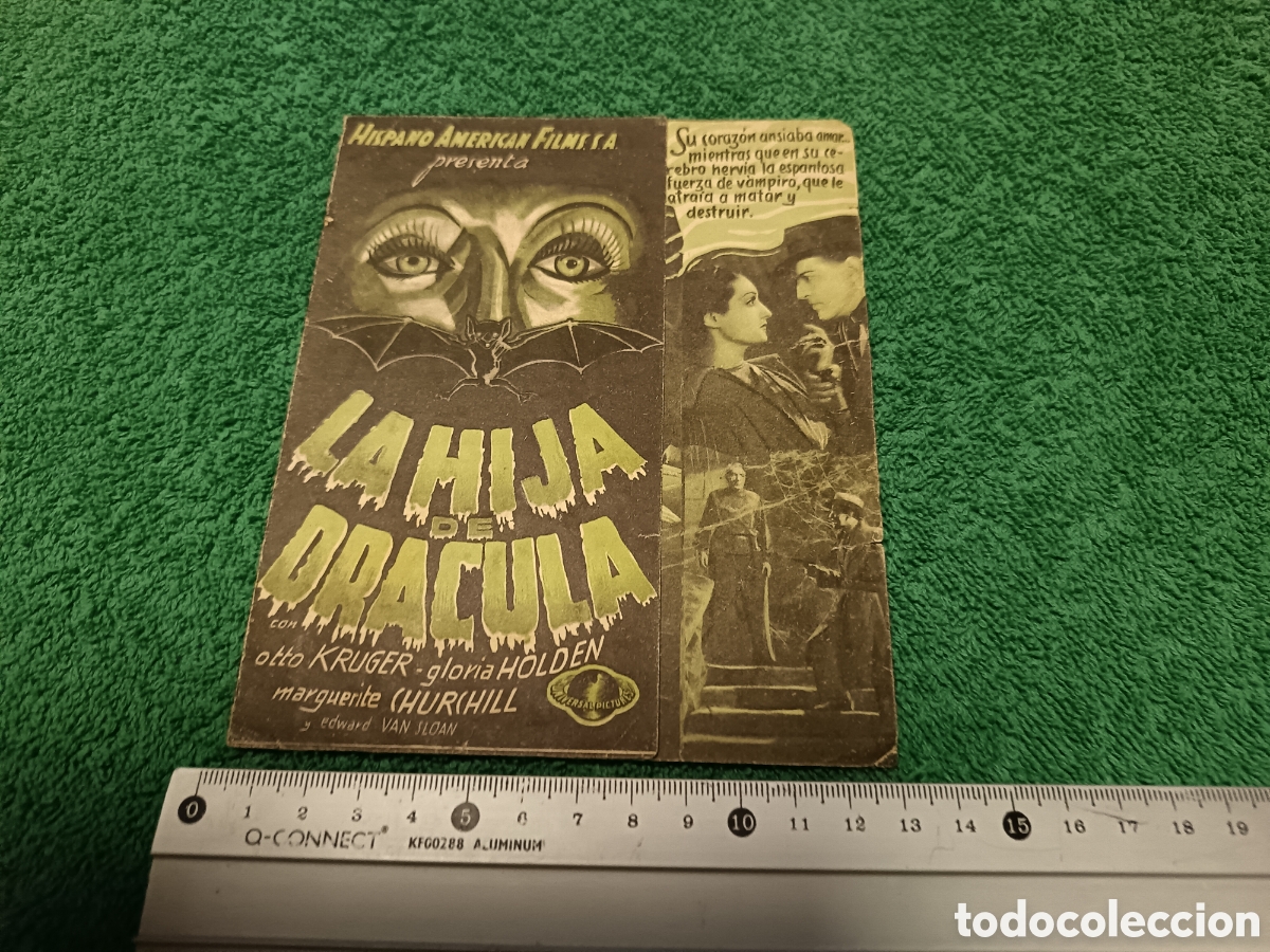Cine: 49/ PROGRAMA DE CINE 1940, LA HIJA DE DRACULA