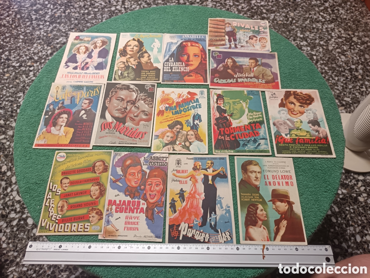 Cine: 18/ LOTE X 14 PROGRAMAS DE CINE A&Ntilde;OS 40, SENCILLOS GRANDES