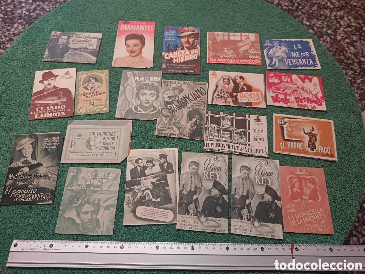 Cine: 21/ LOTE X 20 PROGRAMAS DE CINE DOBLES A&Ntilde;OS 40
