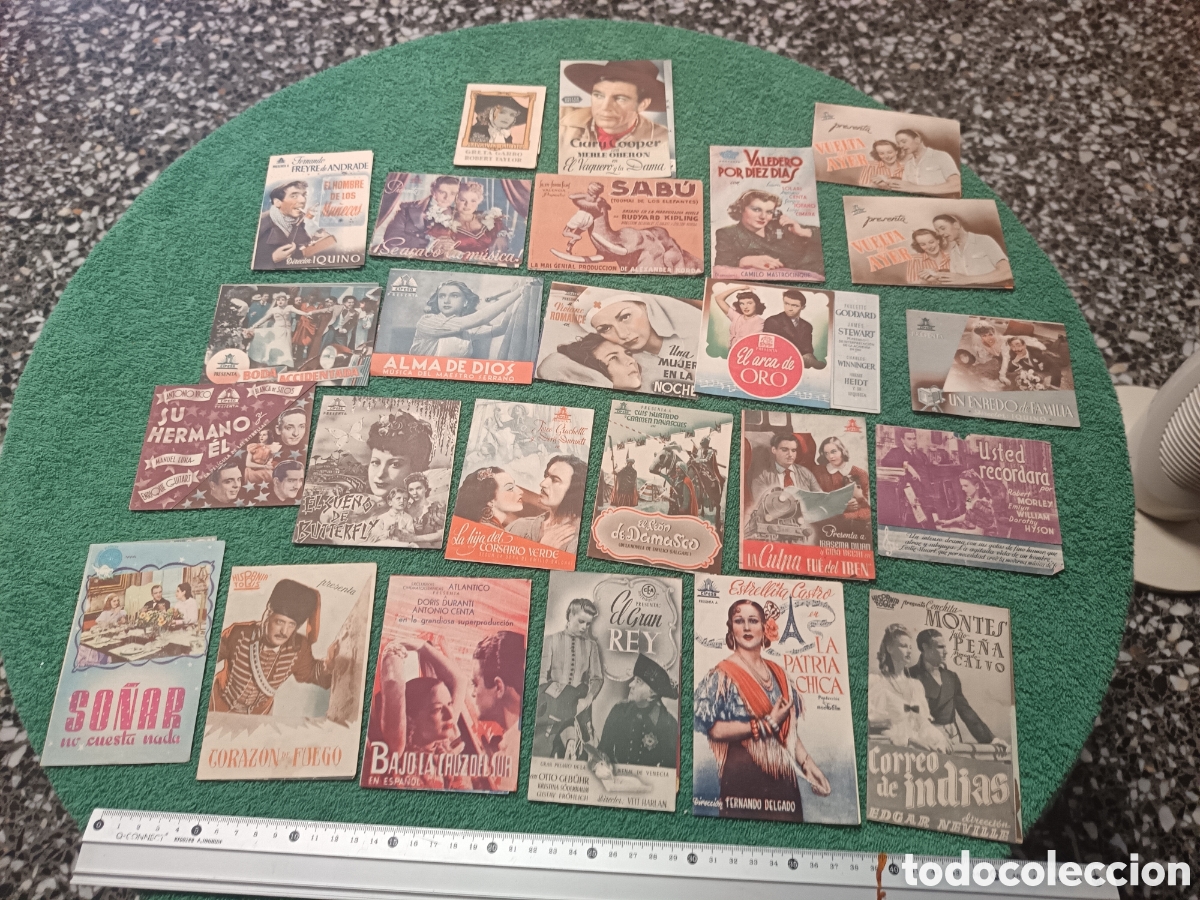 Cine: 22/ LOTE X 25 PROGRAMAS DE CINE DOBLES , A&Ntilde;OS 40 .