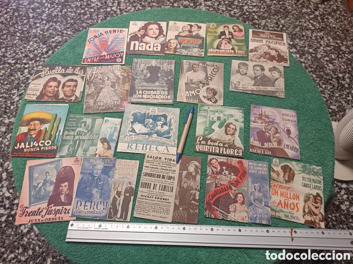 Cine: 25/ LOTE DE 20 PROGRAMAS DE CINE DOBLES A&Ntilde;OS 40