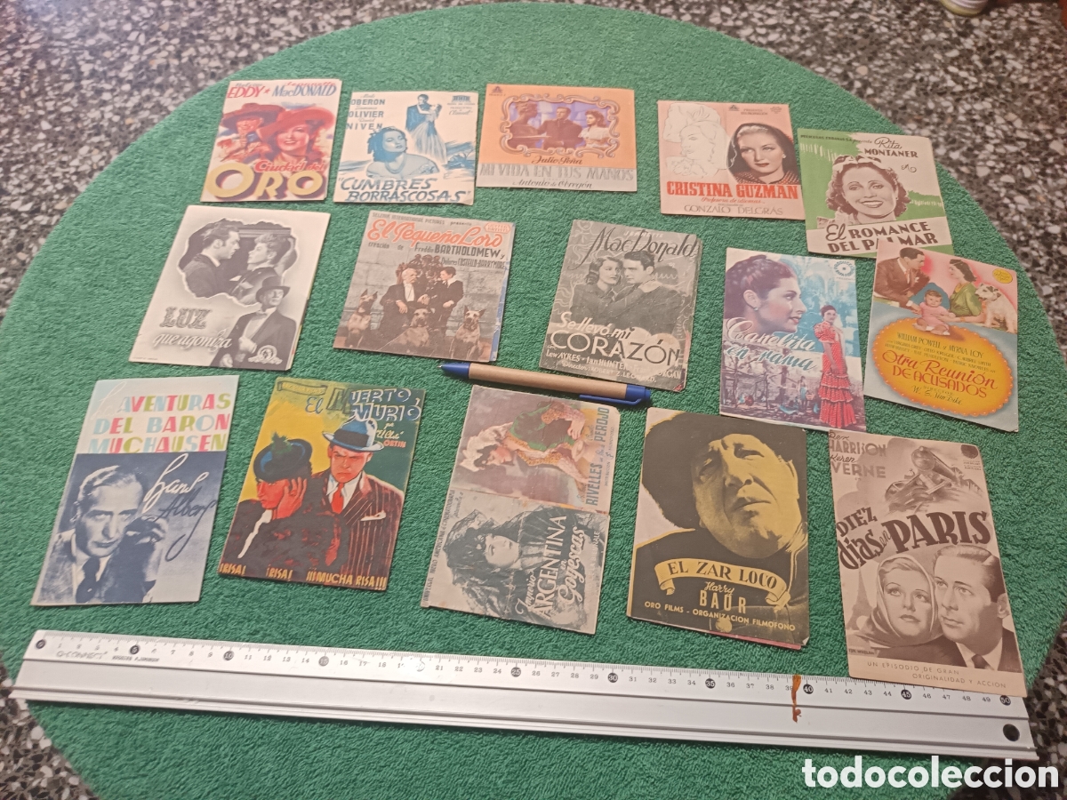 Cine: 28/ LOTE X 15 PROGRAMAS DE CINE DOBLES A&Ntilde;OS 40