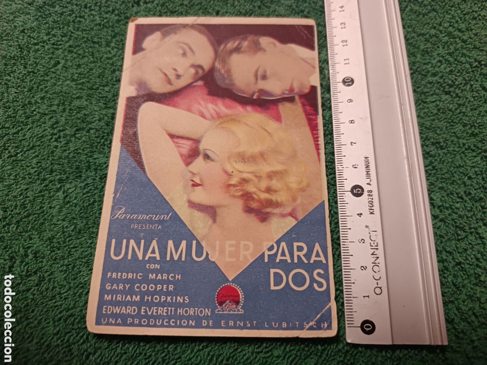 Cine: 55/ PROGRAMA DE CINE SENCILLO , 1933, UNA MUJER PARA DOS, GARY COOPER