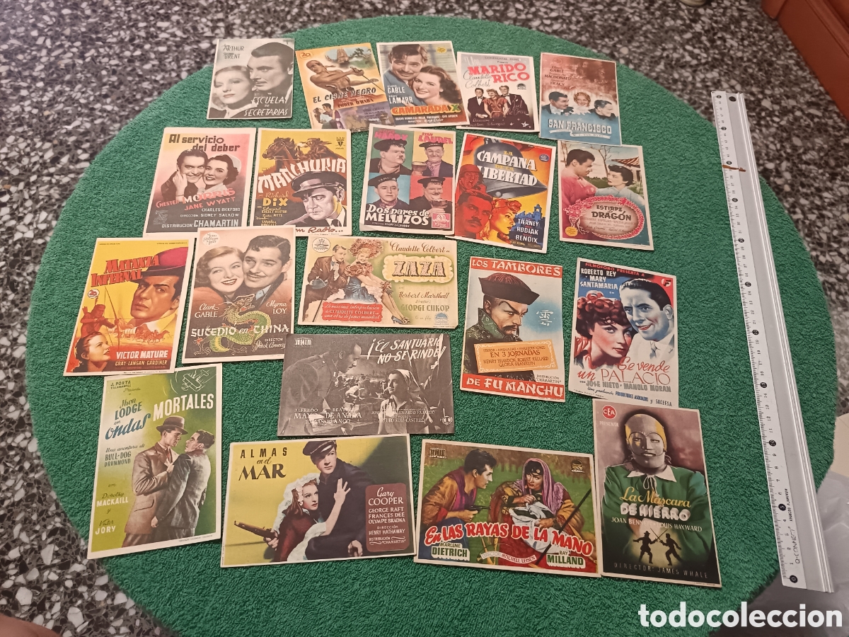 Cine: 36/LOTE X 20 PROGRAMAS DE CINE SENCILLOS CON PUBLICIDAD ,A&Ntilde;OS 40