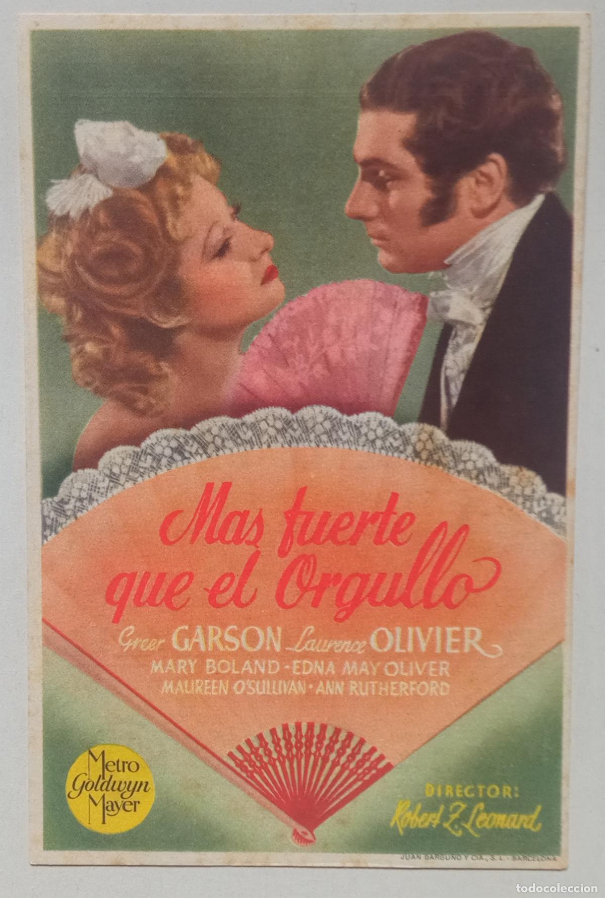 Cine: PROGRAMA DE CINE. GREER GARSON. M&Aacute;S FUERTE QUE EL ORGULLO. CINE CUY&Aacute;S. LAS PALMAS