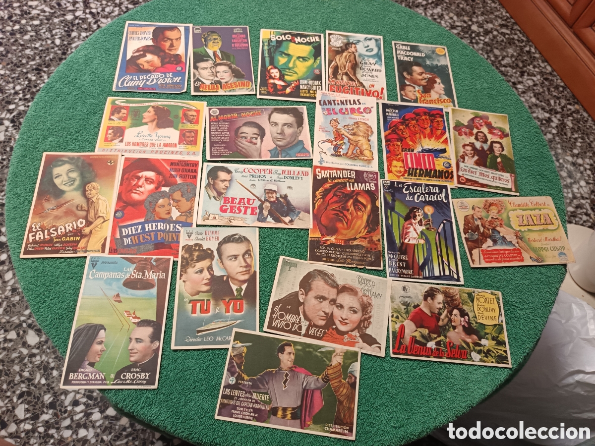 Cine: 41/ LOTE X 21 PROGRAMAS DE CINE SENCILLOS CON PUBLICIDAD A&Ntilde;OS 40