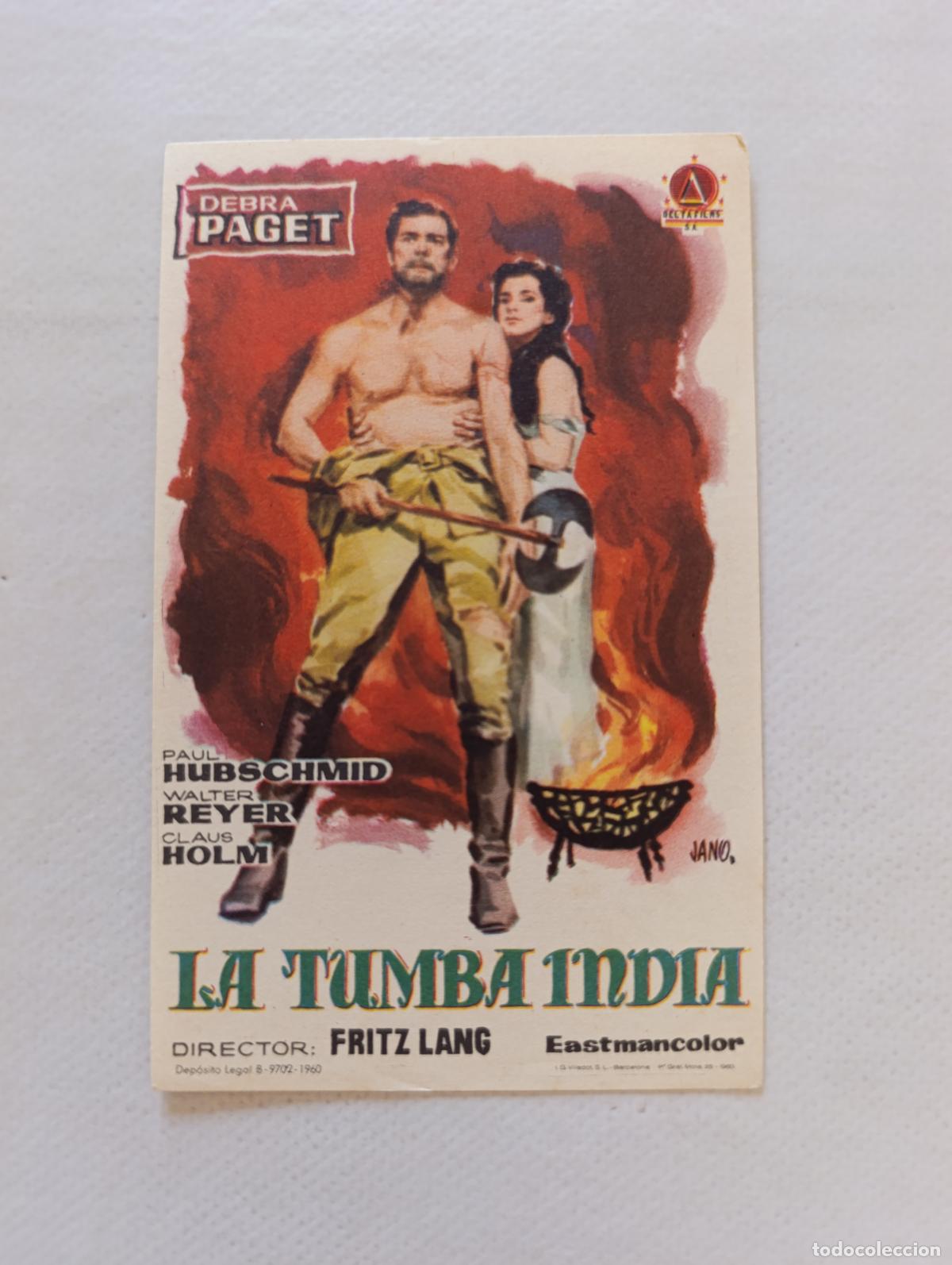 Cine: FOLLETO DE MANO - LA TUMBA INDIA - FRITZ LANG - SIN PUBLICIDAD (148G)