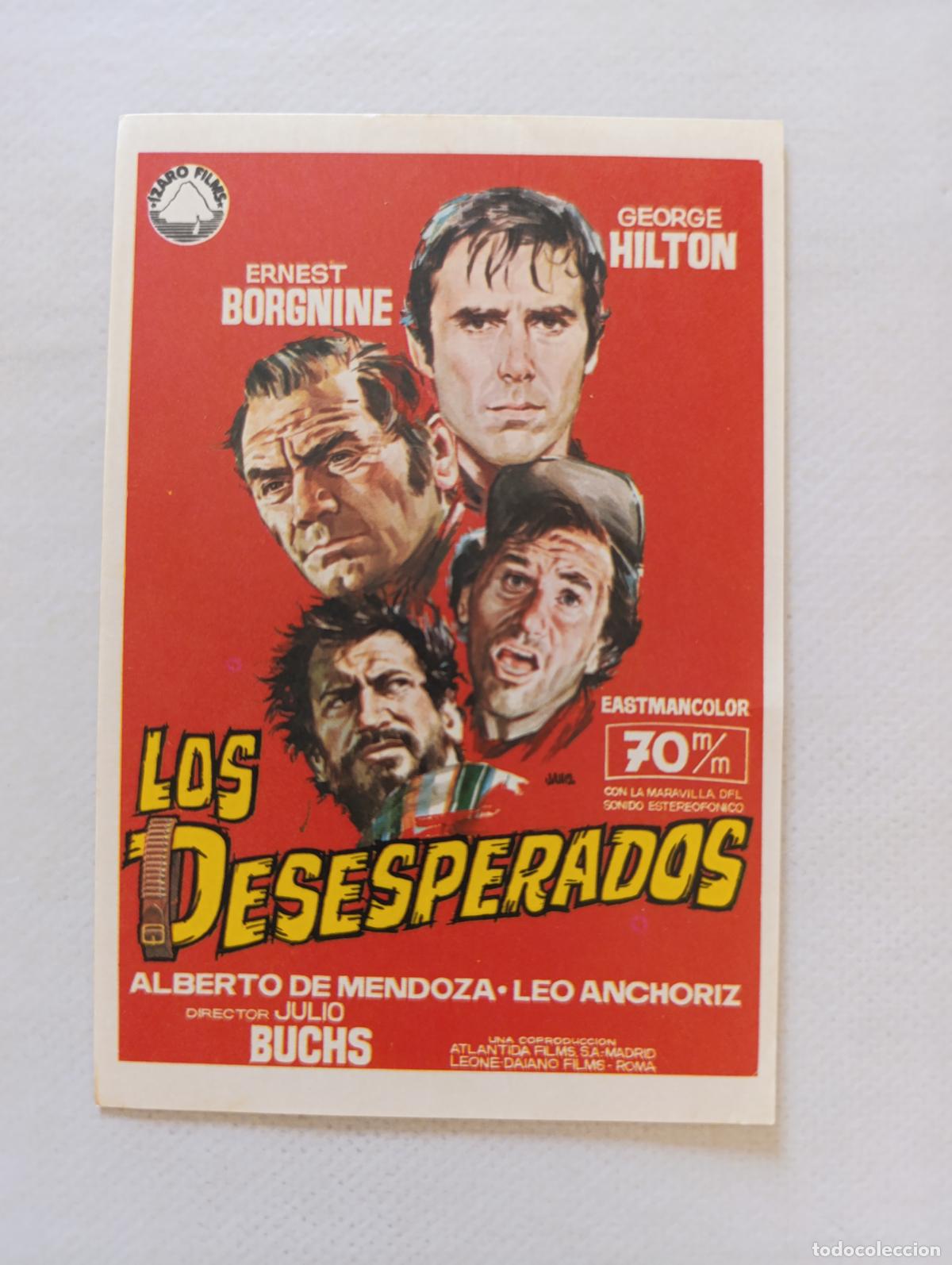 Cine: FOLLETO DE MANO - LOS DESESPERADOS - ERNEST BORGNINE - SIN PUBLICIDAD (148H)