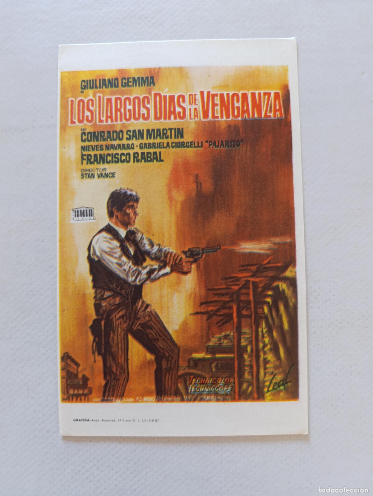 Cine: FOLLETO DE MANO - LOS LARGOS DIAS DE LA VENGANZA - GIULIANO GEMMA - SIN PUBLICIDAD (148N)