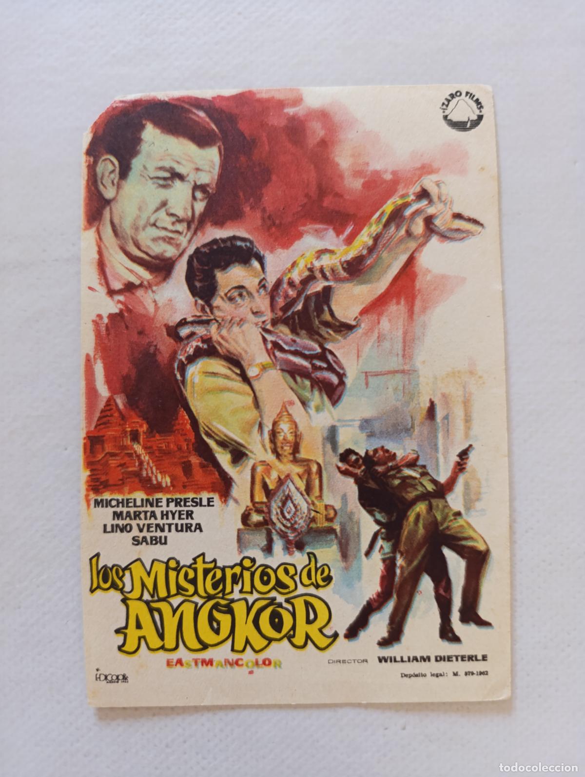 Cine: FOLLETO DE MANO - LOS MISTERIOS DE ANGKOR - MICHELINE PRESLE - SIN PUBLICIDAD (148N)