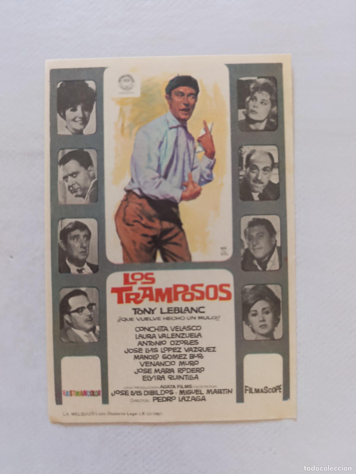 Cine: FOLLETO DE MANO - LOS TRAMPOSOS - TONY LEBLANC - SIN PUBLICIDAD (148N)