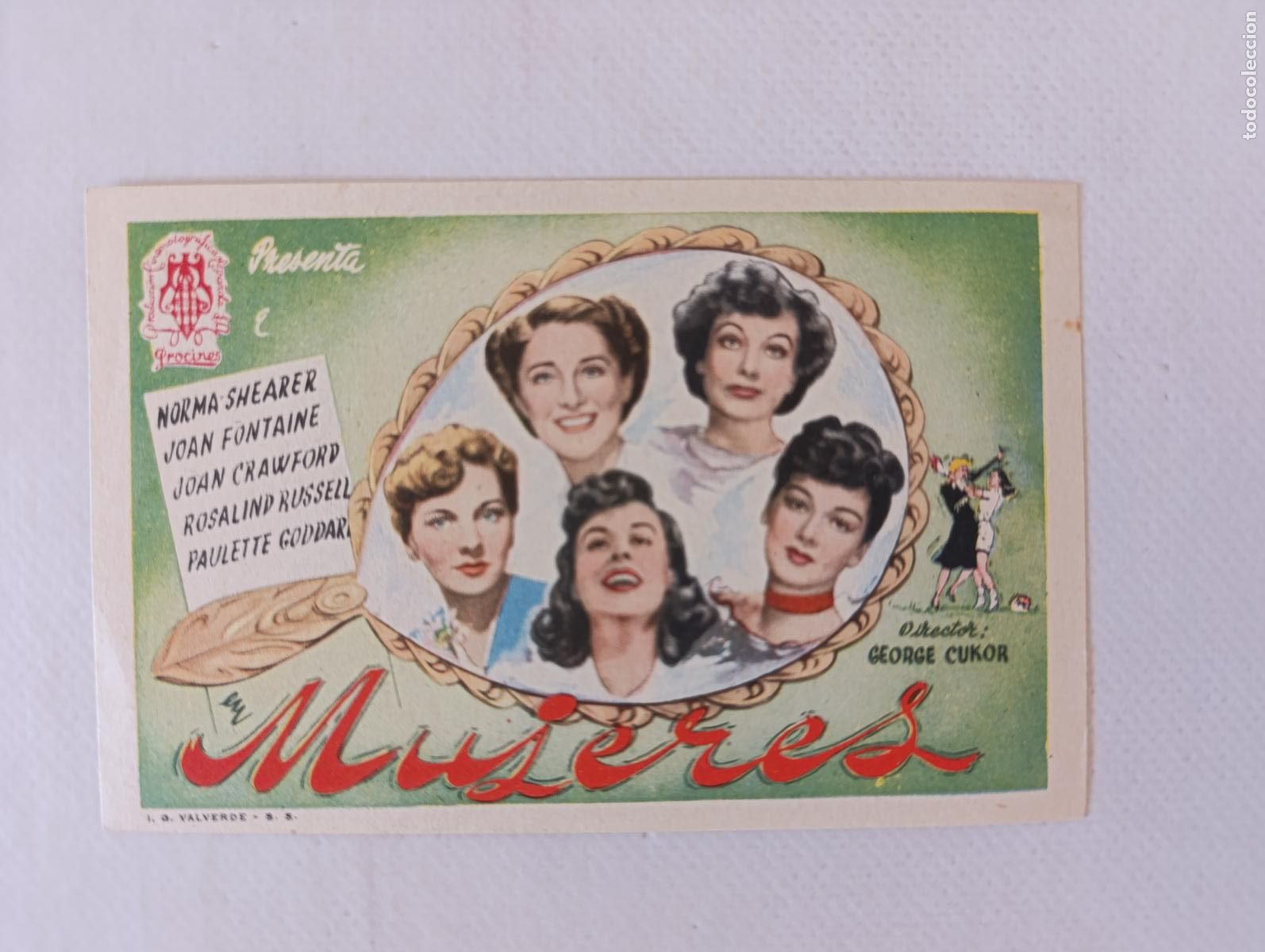 Cine: FOLLETO DE MANO - MUJERES - NORMA SHEARER, JOAN FONTAINE (148N)